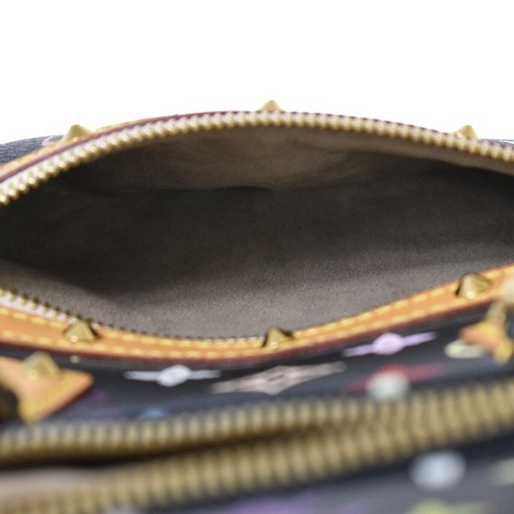 LOUIS VUITTON Logo Alma Hand Bag Monogram Multi Leather Black - Picture 11 of 16